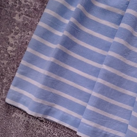 Vintage 90s Blue and White Striped Sleeveless Dress SHIRLEY K - Picture 5 of 8